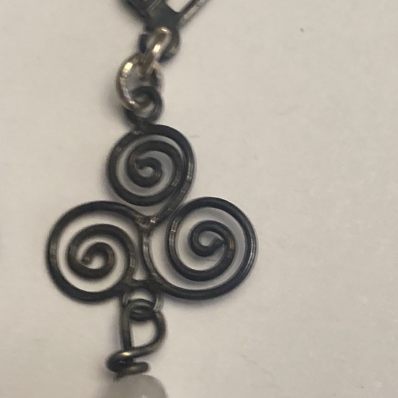 Light Pale Pink Scroll Earrings - Picture 6 of 14